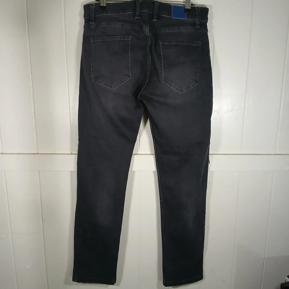 Mugsy Mags Jeans Mens 35x32 Black Slim Straight Stretch FLX4NKG-35X32